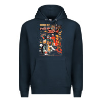 Navy ramen rider food, noodles Premium Hoodie - linhVisuals
