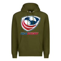 Army Green rugby Premium Hoodie - linhVisuals