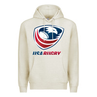Oatmeal Heather rugby Premium Hoodie - linhVisuals