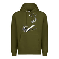 Army Green hobbes Premium Hoodie - linhVisuals