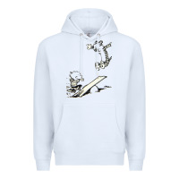 White hobbes Premium Hoodie - linhVisuals