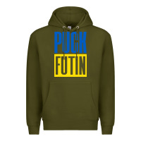 Army Green puck futin meme Premium Hoodie - linhVisuals