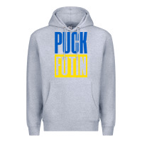 Heather Grey puck futin meme Premium Hoodie - linhVisuals