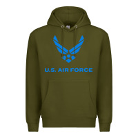 Army Green us force usaf distressed Premium Hoodie - linhVisuals
