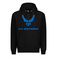Black us force usaf distressed Premium Hoodie - linhVisuals