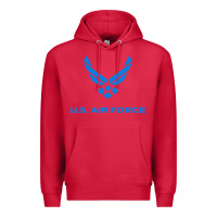 Cardinal us force usaf distressed Premium Hoodie - linhVisuals