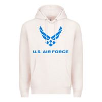 Pale Pink us force usaf distressed Premium Hoodie - linhVisuals