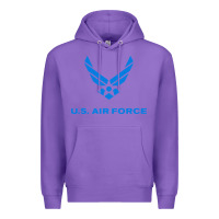 Purple us force usaf distressed Premium Hoodie - linhVisuals