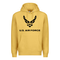 Antique Gold us air force usaf distressed Premium Hoodie - linhVisuals