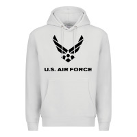 Dove Grey us air force usaf distressed Premium Hoodie - linhVisuals
