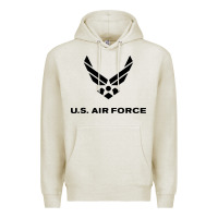 Oatmeal Heather us air force usaf distressed Premium Hoodie - linhVisuals