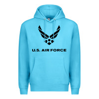 Ocean Blue us air force usaf distressed Premium Hoodie - linhVisuals