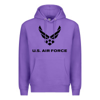 Purple us air force usaf distressed Premium Hoodie - linhVisuals
