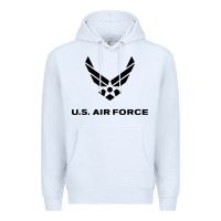 White us air force usaf distressed Premium Hoodie - linhVisuals