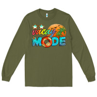 Army Green vacay mode Long Sleeve Tee - Artiststas