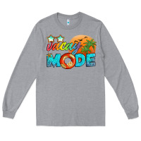 Heather Grey vacay mode Long Sleeve Tee - Artiststas