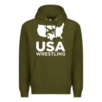 Army Green usa fight Premium Hoodie - linhVisuals