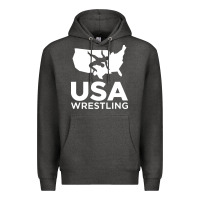 Charcoal Heather usa fight Premium Hoodie - linhVisuals