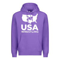 Purple usa fight Premium Hoodie - linhVisuals