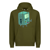 Army Green Bmo Adventure Time Premium Hoodie - linhVisuals