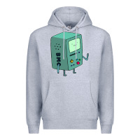 Heather Grey Bmo Adventure Time Premium Hoodie - linhVisuals
