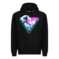 Black vaporwave aesthetic Premium Hoodie - linhVisuals