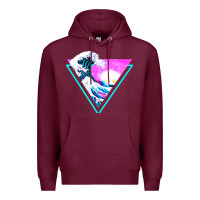 Burgundy vaporwave aesthetic Premium Hoodie - linhVisuals