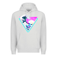 Dove Grey vaporwave aesthetic Premium Hoodie - linhVisuals