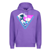 Purple vaporwave aesthetic Premium Hoodie - linhVisuals