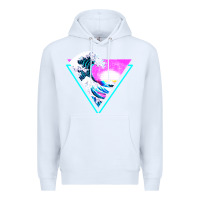 White vaporwave aesthetic Premium Hoodie - linhVisuals