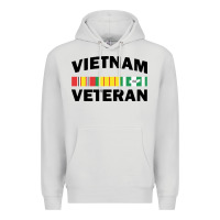 Dove Grey vietnam veteran flag Premium Hoodie - linhVisuals