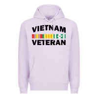 Lilac vietnam veteran flag Premium Hoodie - linhVisuals