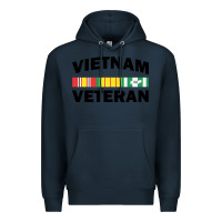 Navy vietnam veteran flag Premium Hoodie - linhVisuals