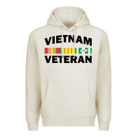 Oatmeal Heather vietnam veteran flag Premium Hoodie - linhVisuals