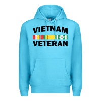 Ocean Blue vietnam veteran flag Premium Hoodie - linhVisuals