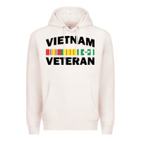 Pale Pink vietnam veteran flag Premium Hoodie - linhVisuals