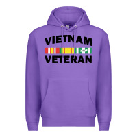 Purple vietnam veteran flag Premium Hoodie - linhVisuals