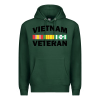 Sports Green vietnam veteran flag Premium Hoodie - linhVisuals