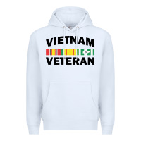 White vietnam veteran flag Premium Hoodie - linhVisuals