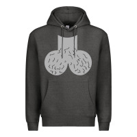 Charcoal Heather dick head ball sack Premium Hoodie - linhVisuals
