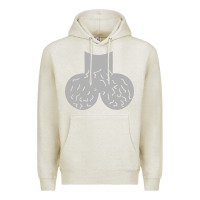 Oatmeal Heather dick head ball sack Premium Hoodie - linhVisuals