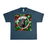Midnight Navy christmas black angus cow Urban Heavy Tee - LillyAllenDesigns
