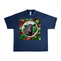 Navy christmas black angus cow Urban Heavy Tee - LillyAllenDesigns