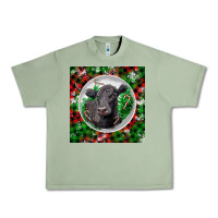 Oil Green christmas black angus cow Urban Heavy Tee - LillyAllenDesigns