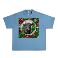 Pebble Blue christmas black angus cow Urban Heavy Tee - LillyAllenDesigns