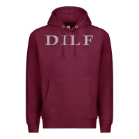 Burgundy dilf Premium Hoodie - linhVisuals
