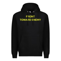 Black FRONT TOWARD ENEMY Premium Hoodie - linhVisuals