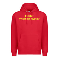 Red FRONT TOWARD ENEMY Premium Hoodie - linhVisuals