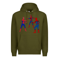 Army Green spidey meme Premium Hoodie - linhVisuals