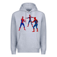 Heather Grey spidey meme Premium Hoodie - linhVisuals